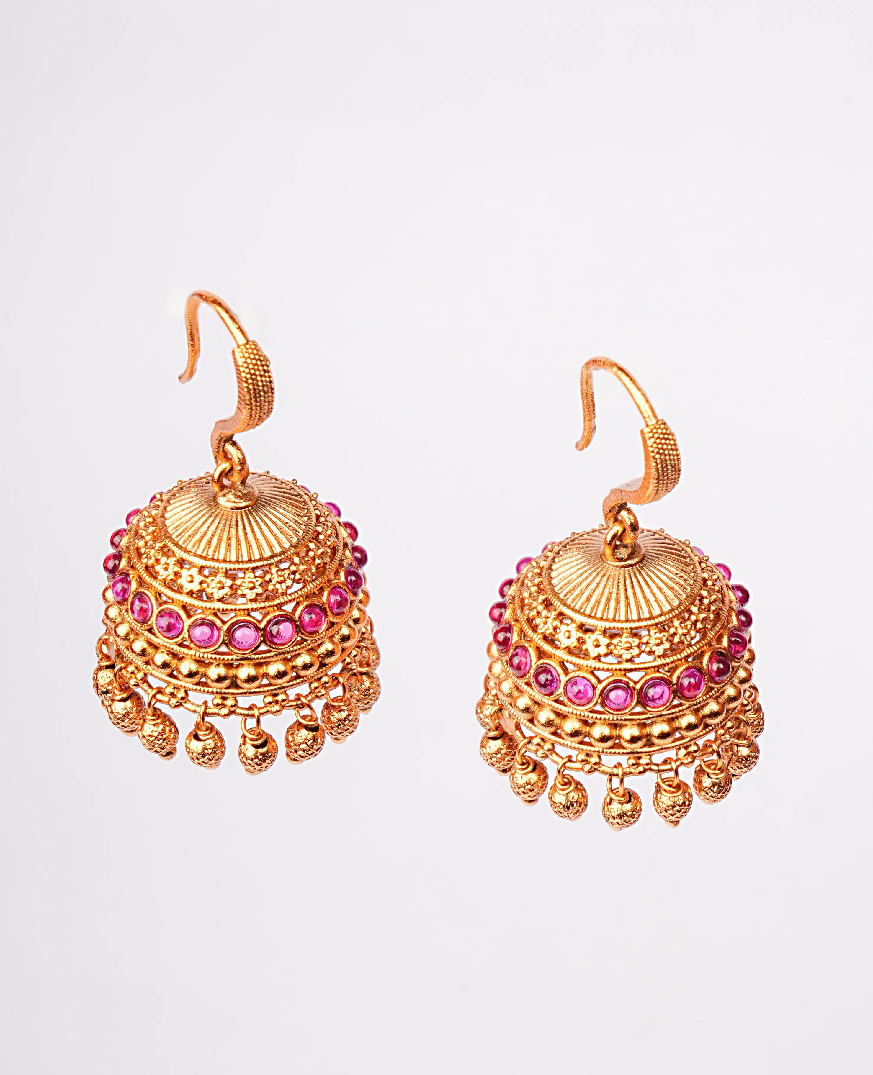 Graceful Gram Small Jhumki Earrings - Delicate Elegance