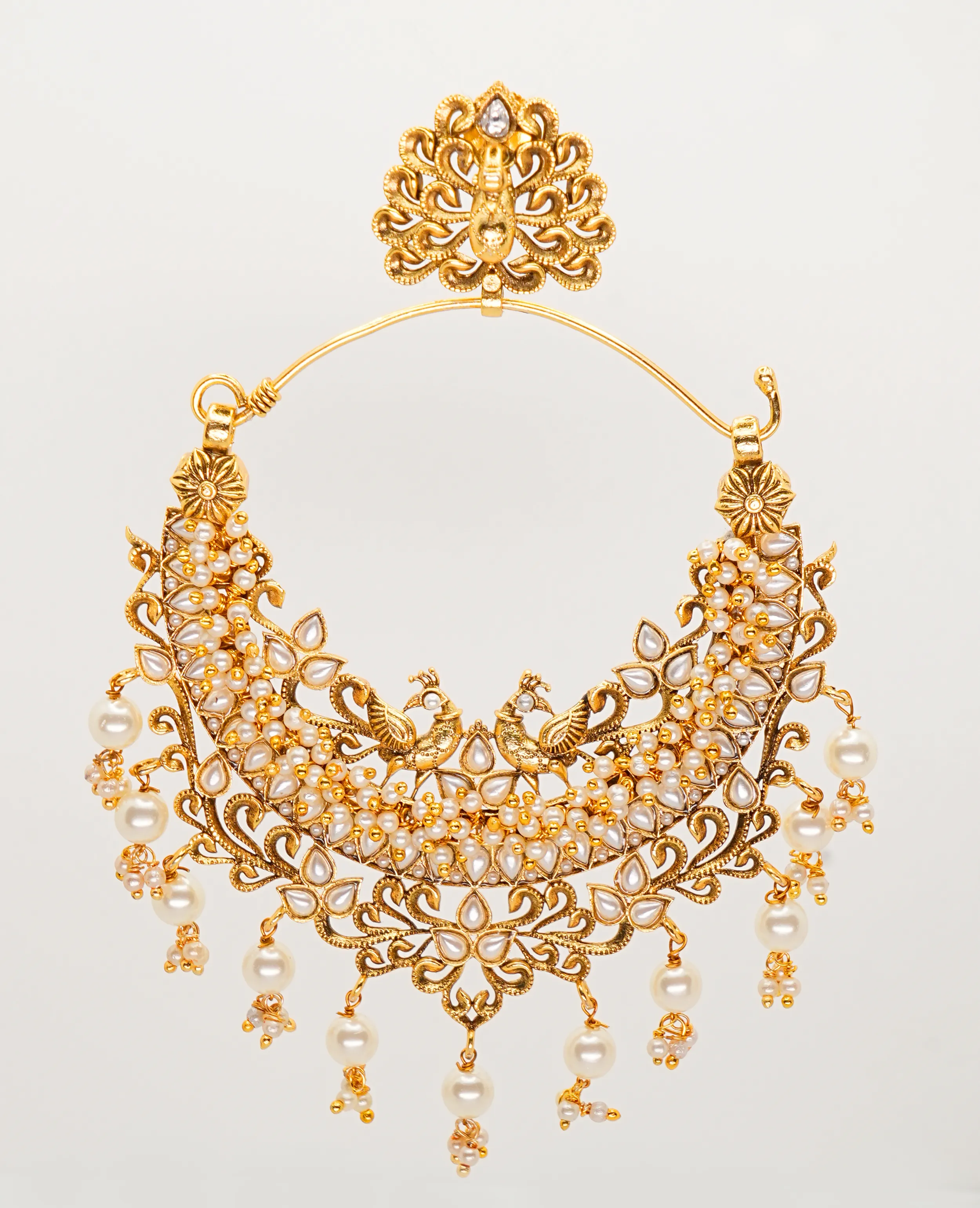 Rich Dull Gold Traditional Chandelier Earrings - Timeless Elegance