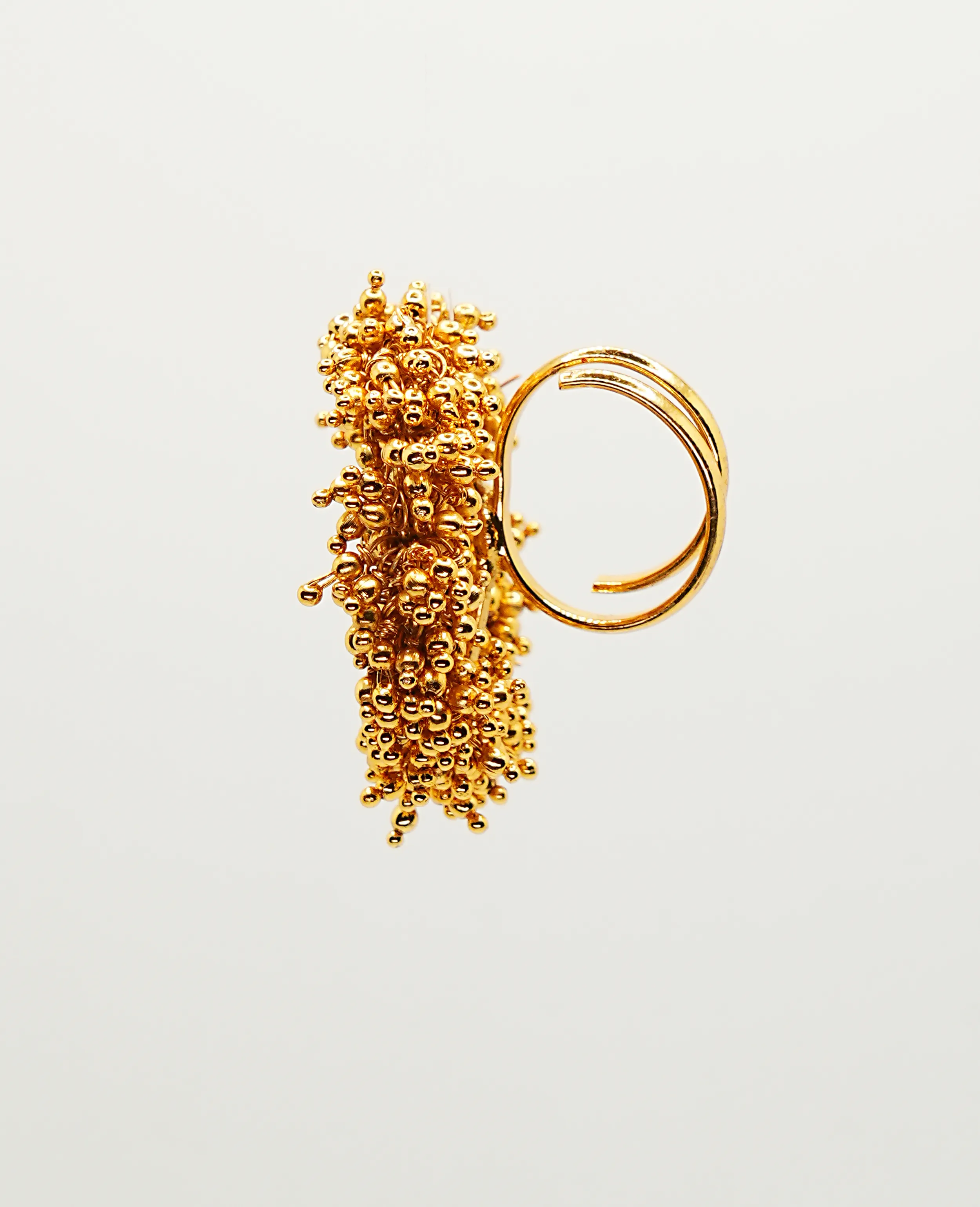 Antique Gram Finger Ring with Delicate Ghungroo Accents