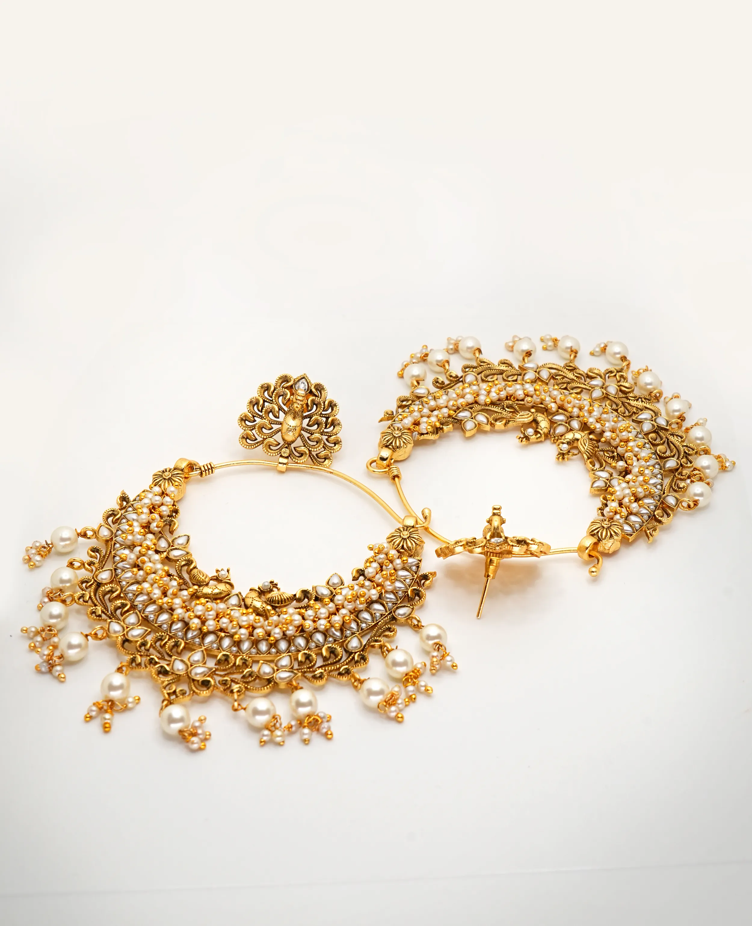 Rich Dull Gold Traditional Chandelier Earrings - Timeless Elegance